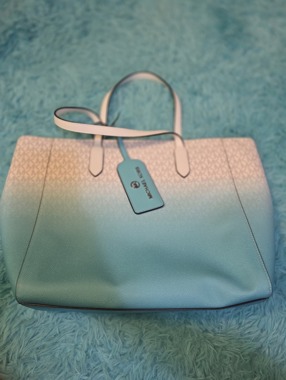 Michael Kors Ombre Aqua to White Tote